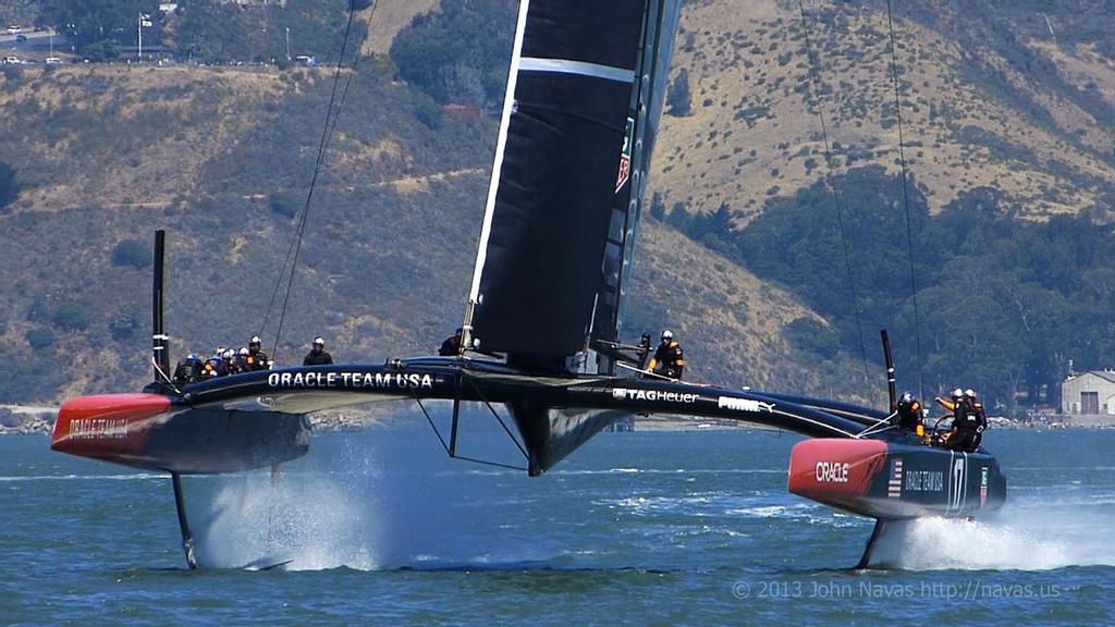 Oracle Team USA  - America’s Cup Practice session - June 21, 2013 photo copyright John Navas  taken at  and featuring the  class