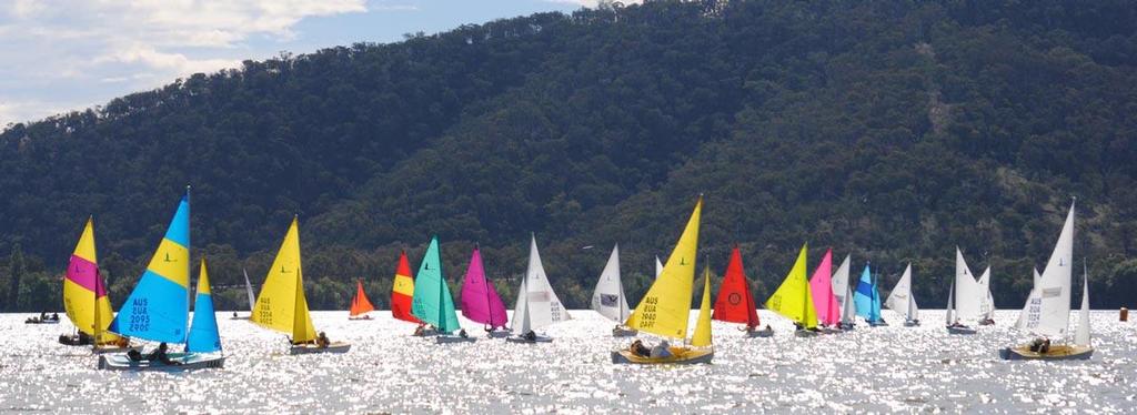 The colourful 303 two-person fleet on Lake Burley Griffin - 2013 Australian & Asia-Pacific Access Class Championships © David Staley - copyright