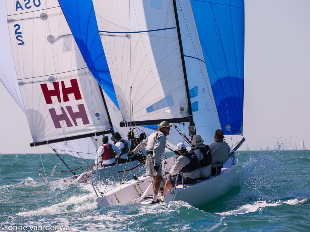 J/70s sailing fast downwind - Charleston Race Week photo copyright Onne Vanderwal taken at  and featuring the  class