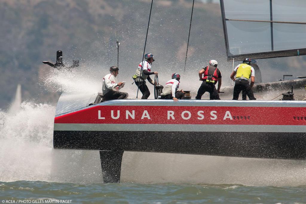 21/06/2013 - San Francisco (USA,CA) - 34th America's Cup - Luna Rossa and ETNZ training photo copyright ACEA/ Bob Grieser http://photo.americascup.com/ taken at  and featuring the  class