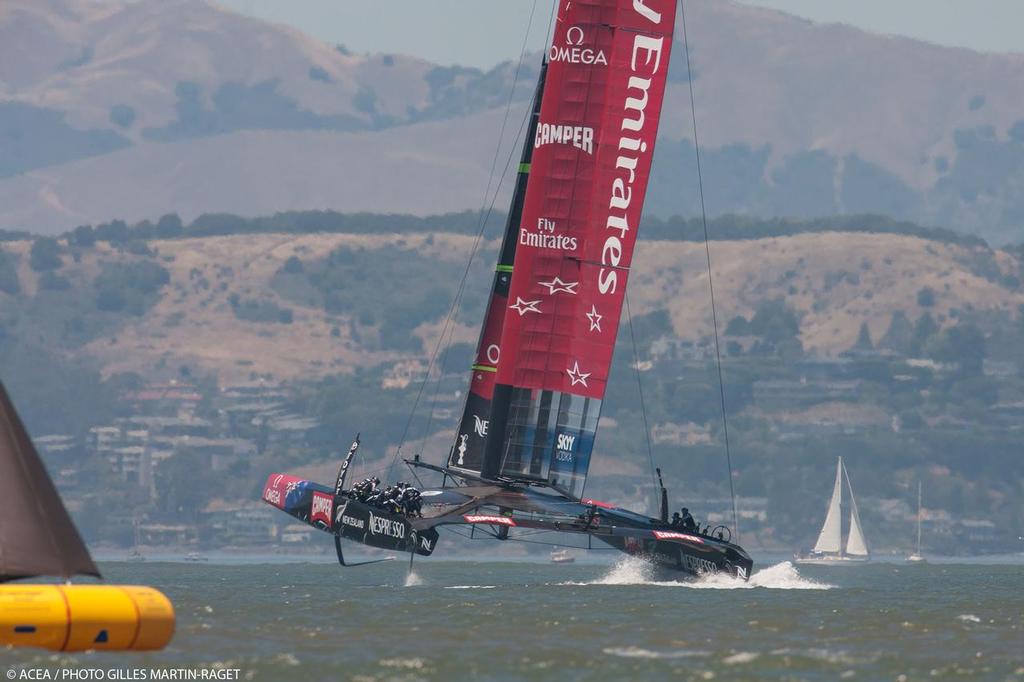21/06/2013 - San Francisco (USA,CA) - 34th America's Cup - Luna Rossa and ETNZ training photo copyright ACEA - Photo Gilles Martin-Raget http://photo.americascup.com/ taken at  and featuring the  class