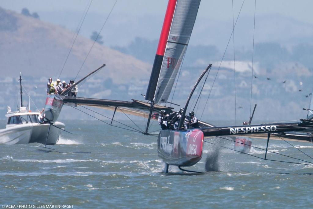 21/06/2013 - San Francisco (USA,CA) - 34th America's Cup - Luna Rossa and ETNZ training © ACEA/ Bob Grieser http://photo.americascup.com/