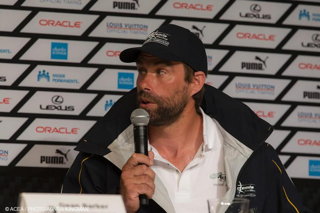 Artemis Racing skipper, Iain Percy - 34th America&rsquo;s Cup - Press Conference with Skippers photo copyright Americas Cup Media www.americascup.com taken at  and featuring the  class