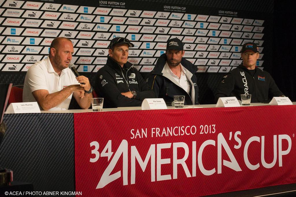 34th America&rsquo;s Cup - Press Conference with Skippers photo copyright Americas Cup Media www.americascup.com taken at  and featuring the  class