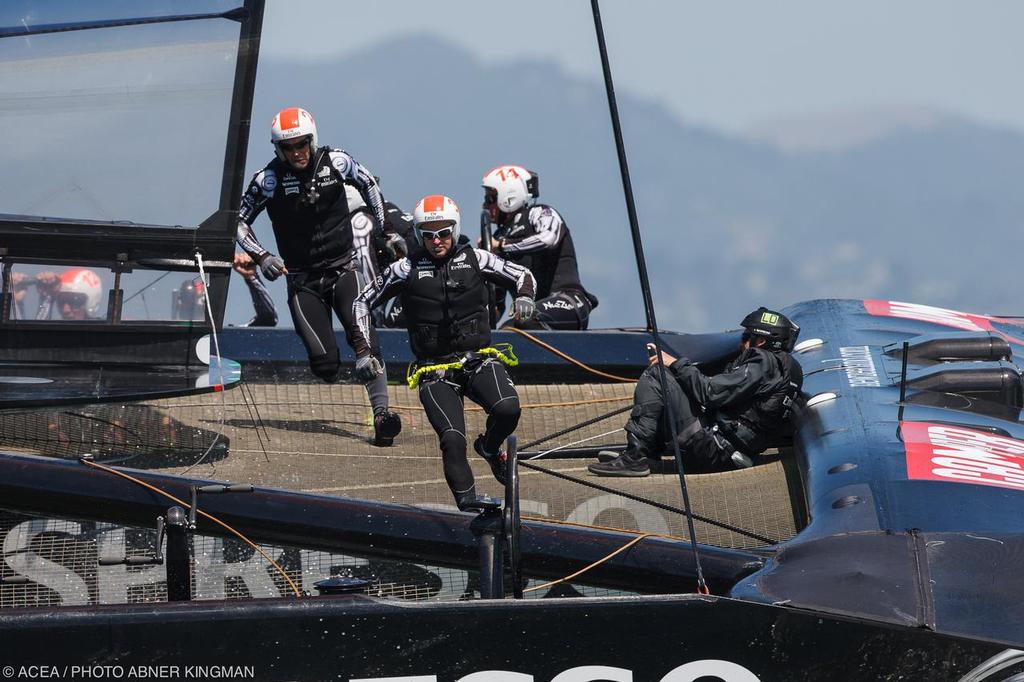 34th America&rsquo;s Cup - Day 1 of racing for the LV Cup, Emirates Team NZ photo copyright ACEA / Photo Abner Kingman http://photo.americascup.com taken at  and featuring the  class