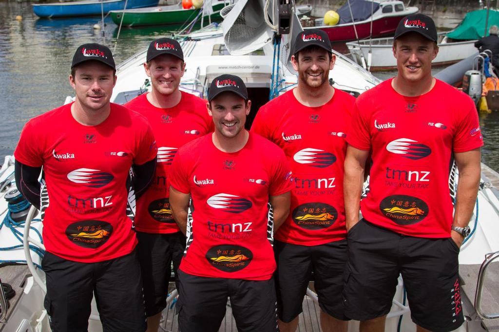 The team in new Events/Line 7 gear. Photo courtesy of AWMRT - Match Race Germany photo copyright Brian Carlin taken at  and featuring the  class