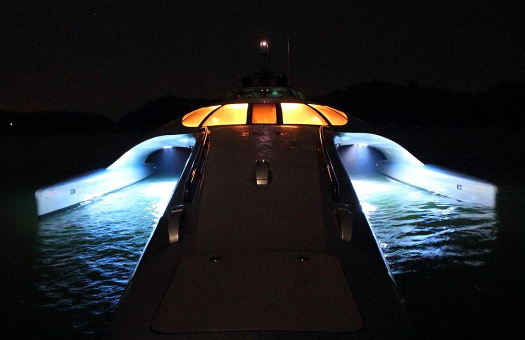 Adastra, lit up beautifully at night photo copyright Shuttleworth Design taken at  and featuring the  class