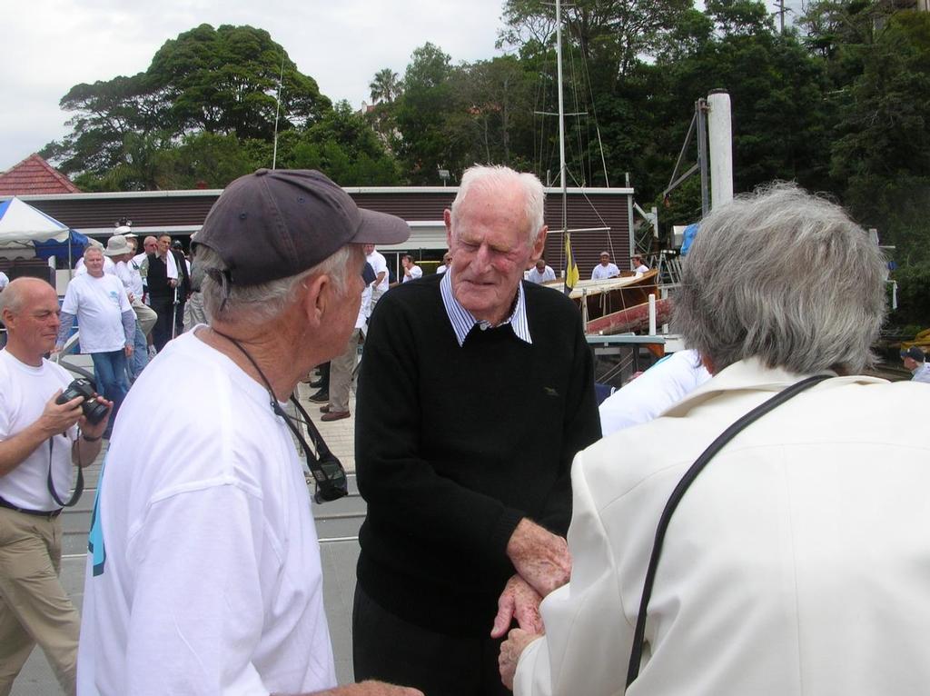 Billy Barnett greeted by guests - Di Pearson pic photo copyright Di Pearson taken at  and featuring the  class