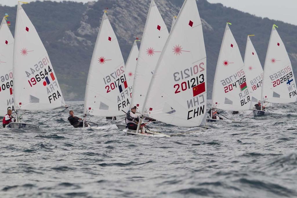 2013 ISAF Sailing World Cup Hyeres - Laser Radial Day 4 photo copyright Thom Touw http://www.thomtouw.com taken at  and featuring the  class