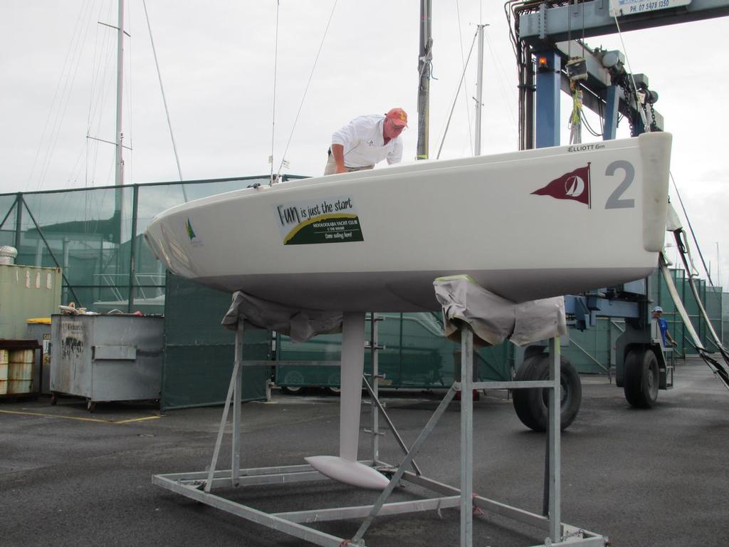 Elliott 6s, built in 2009, have been anti-fouled so the boats could be kept in the water with keels down © Tracey Johnstone