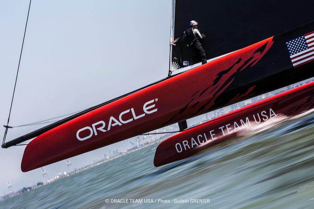 Boat 2 First Sail / SFO April Testing Session / ORACLE TEAM USA / San Francisco (USA) / 24-04-2013 photo copyright Guilain Grenier Oracle Team USA http://www.oracleteamusamedia.com/ taken at  and featuring the  class
