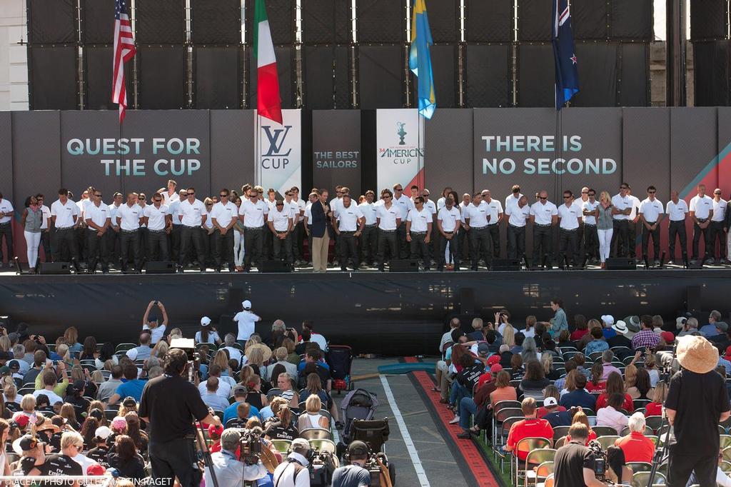 Opening Day, 34th America&rsquo;s Cup, San Francisco, July 4 2013 photo copyright ACEA - Photo Gilles Martin-Raget http://photo.americascup.com/ taken at  and featuring the  class