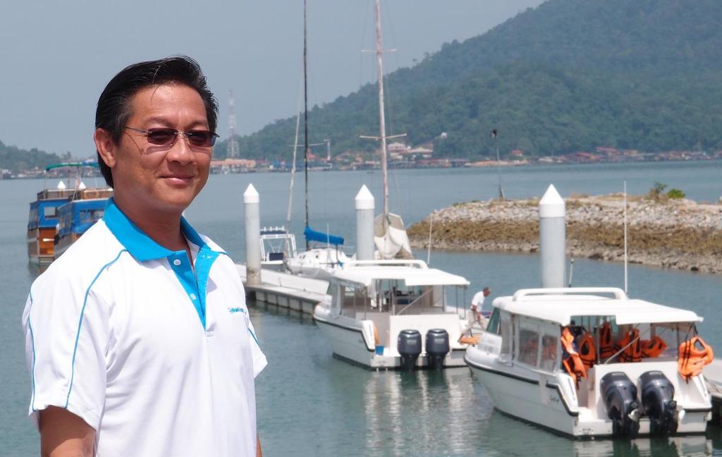 James Khoo, General Manager, PMSB with Gulf Craft boats in the background photo copyright Gulf Craft taken at  and featuring the  class