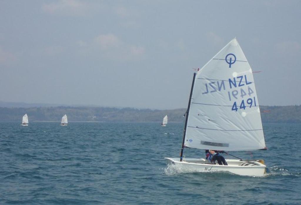 Tom Fyfe (4491) on his way to second overall in the Opti’s © Brad Davies-LiveSailDie.com http://www.livesaildie.com