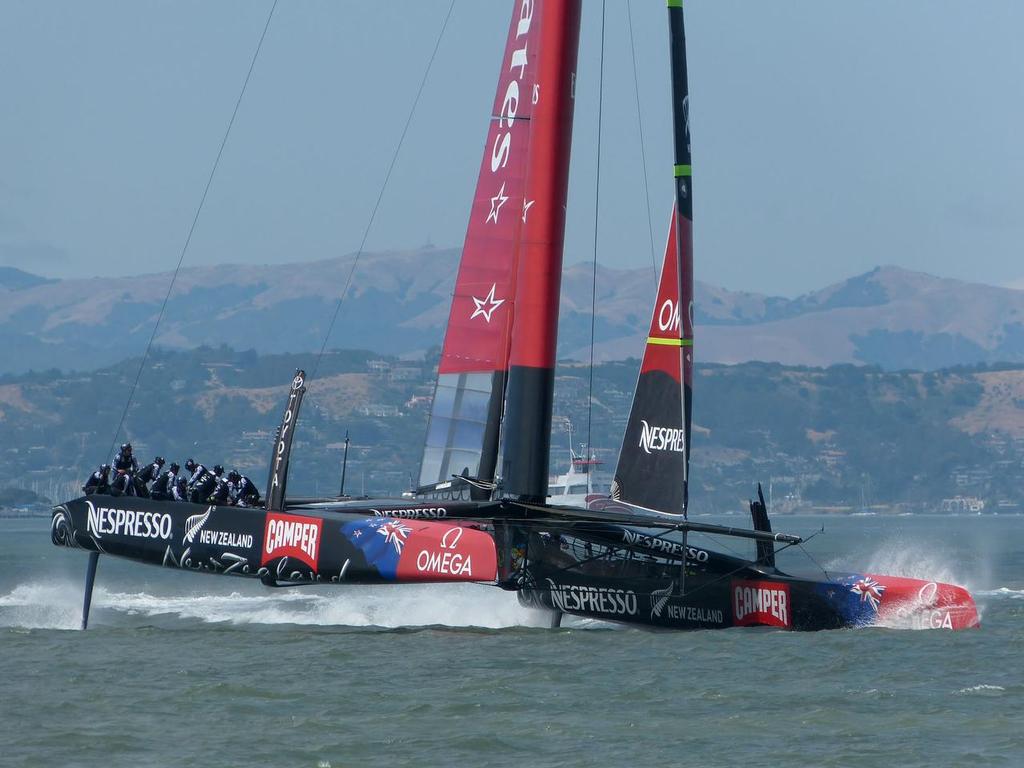Emirates Team NZ earlier this week photo copyright John Navas  taken at  and featuring the  class
