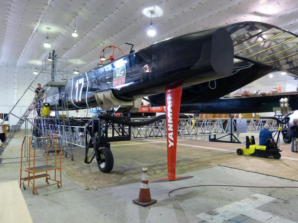 Rudder and elevator - Oracle Team USA - Media Tour July 3, 2013 © John Navas 