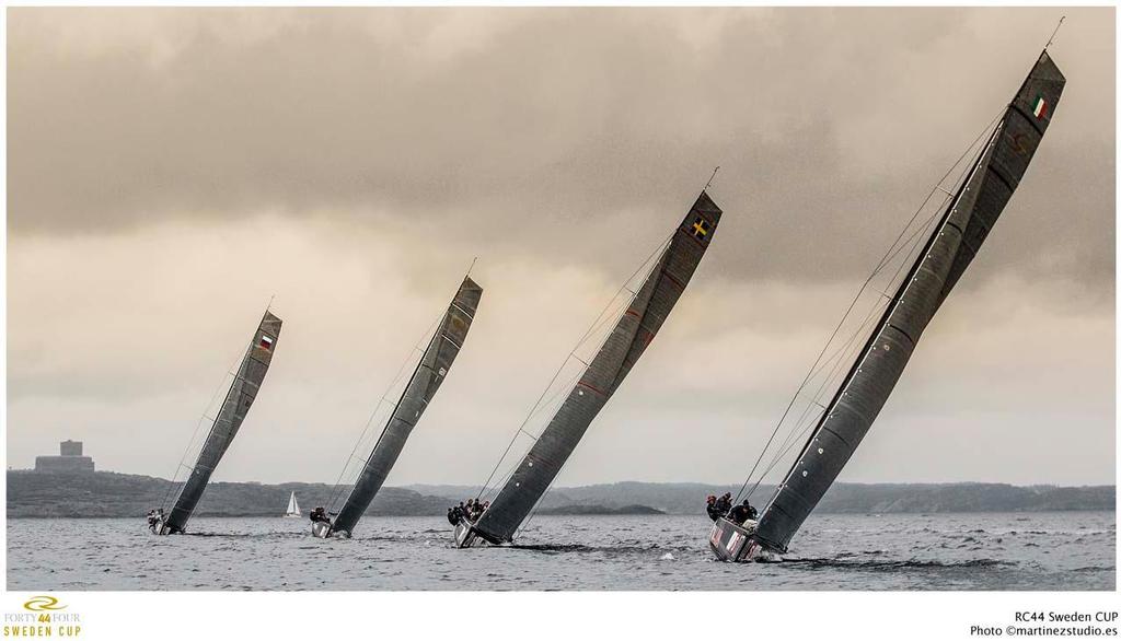 The RC44 fleet in front of Carlsten Fortress, Marstrand © MartinezStudio.es http://www.rc44.com
