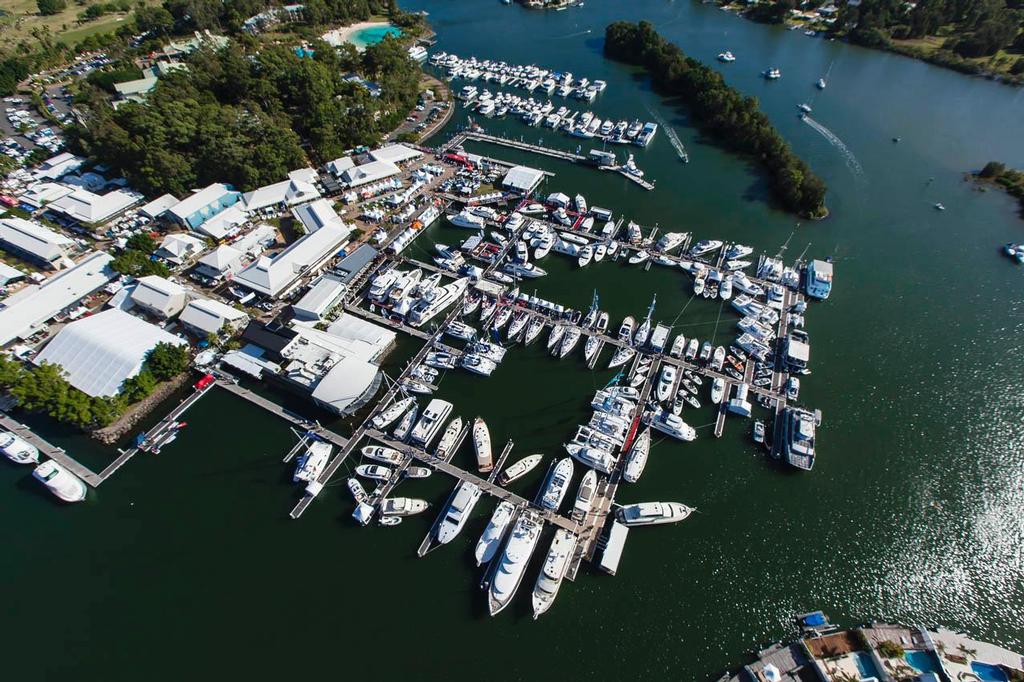 Aerial - 2013 Sanctuary Cove International Boat Show photo copyright Mark Burgin taken at  and featuring the  class