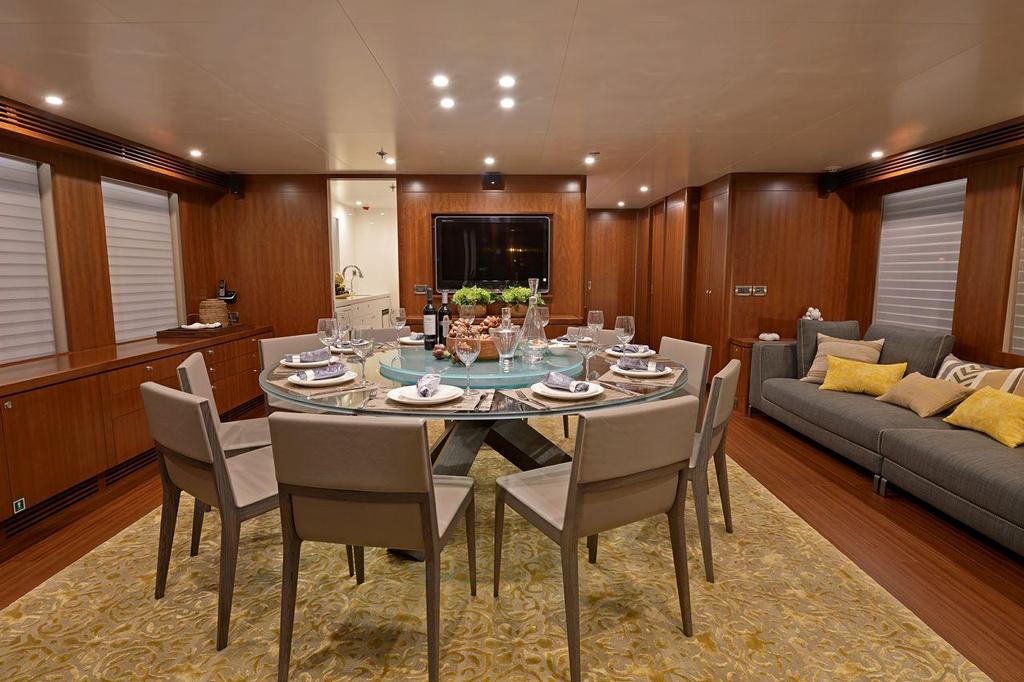 Tango 5 dining photo copyright Horizon Yachts www.horizonyacht.com taken at  and featuring the  class