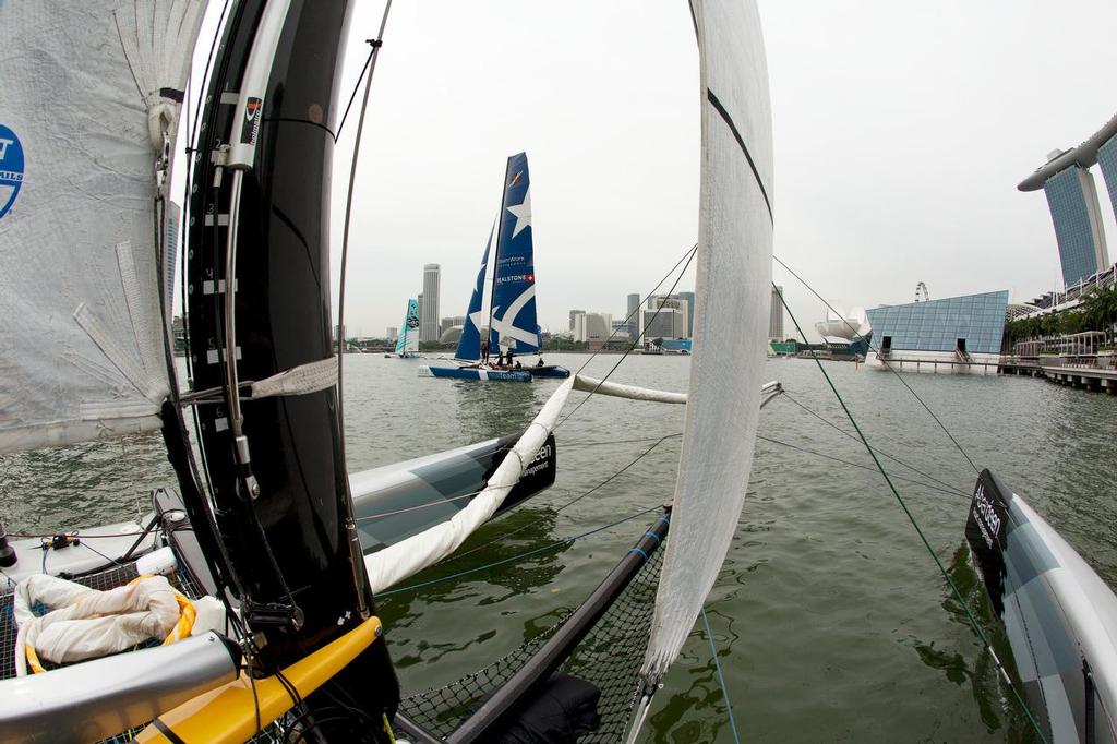 Extreme Sailing Series 2013, Act 2, Singapore © Guy Nowell http://www.guynowell.com