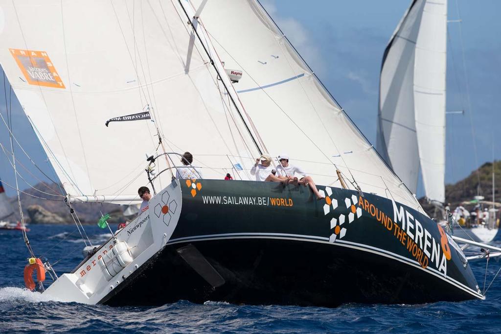 Class 40 Merena racing at Les Voiles de Saint Barth 2013 photo copyright Christophe Jouany / Les Voiles de St. Barth http://www.lesvoilesdesaintbarth.com/ taken at  and featuring the  class
