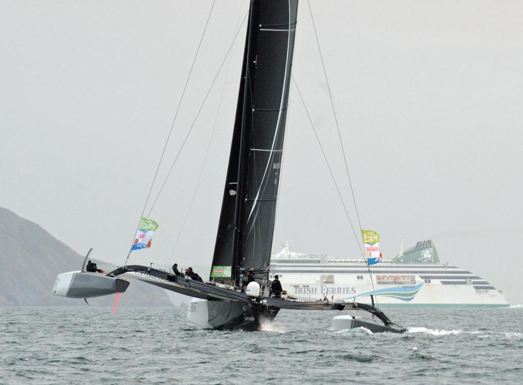 Spindrift during leg 2 of the 2013 Route des Princes photo copyright  Marcel Mochet taken at  and featuring the  class