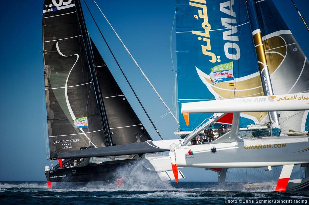 MOD 70’s racing in the 2013 Route des Princes © Chris Schmid/Spindrift Racing