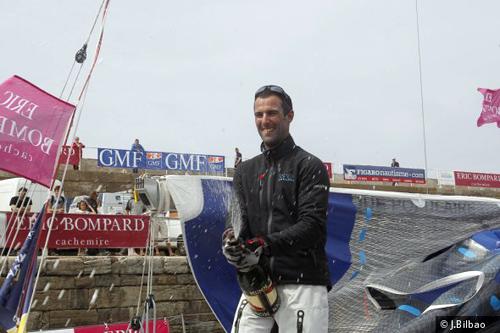 Armel Le Cleac'h, skipper du Figaro Banque Populaire, vainqueur de la 2eme etape de la Solitaire du Figaro-Eric Bompard cachemire 2013 entre Porto (Portugal) et Gijon(Espagne) © Alexis Courcoux