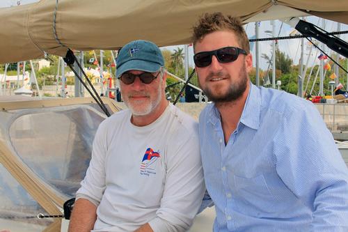 Co-skippers of Roust Ian Gumprect (R) of Oyster Bay NY and co-skipper by Mark Swanson of North Creek NY, won Class C and overall 1st Place in the Founders Division © SpectrumPhoto/Fran Grenon