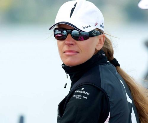 Dona Bertarelli co-skipper of Spindrift Racing formerly the maxi trimaran Banque Populaire V. © Chris Schmid/Spindrift Racing