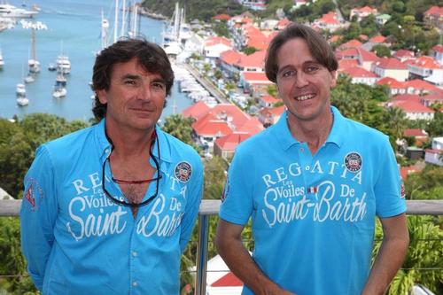 Les Voiles de St. Barth 2013 - François Paul Tolède, Organisation Director and Nils Dufau, VP of the Collectivity of Saint Barth and President of the Tourism Committee  ©  Tim Wright / Les Voiles de St Barth http://www.lesvoilesdesaintbarth.com/