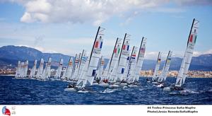 Nacra 17s in action photo copyright  Jesus Renedo http://www.sailingstock.com taken at  and featuring the  class