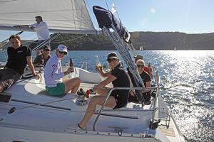Cheers to everyone from on board Phil Dressler's, Czech Mate. - Vicsail Pittwater Beneteau Cup photo copyright  John Curnow taken at  and featuring the  class