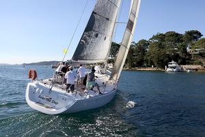 Seas the Day did just about that to be amongst the money at the end of the Spinnaker Division race. - Vicsail Pittwater Beneteau Cup photo copyright  John Curnow taken at  and featuring the  class