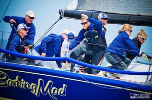 Skipper Jim Richardson and his team aboard Barking Mad stand second in the overall standings after two days of racing at the Farr 40 East Coast Championship. photo copyright Sara Proctor http://www.sailfastphotography.com taken at  and featuring the  class