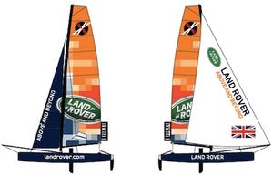 Land Rover boat graphic - Extreme Sailing Series 2013 photo copyright Extreme Sailing Series http://www.extremesailingseries.com taken at  and featuring the  class