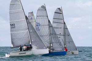 Three Shaw 650s hustle at the start - Sail Mooloolaba 2013 photo copyright Teri Dodds http://www.teridodds.com taken at  and featuring the  class
