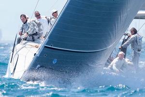 Azzurra in action during day two of the 40th Trofeo Conde de Godâ€” at Real Club Nautico de Barcelona on May 24th 2013 in Barcelona, Spain. photo copyright Xaume Olleros / 52 Super Series taken at  and featuring the  class