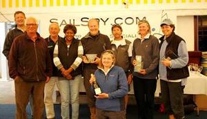 2013 IRC Small Boat Regatta - The winners with ISC Commodore Rod Nicholls (3rd from left) and SailSpy sponsor Dave Wright (3rd from right) also racing Hubble Bubble photo copyright Graham Nixon taken at  and featuring the  class