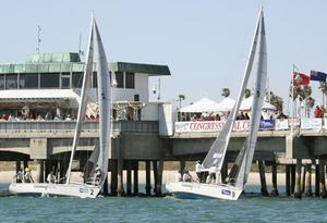 49th Congressional Cup Day 2 - Pre-start skirmish at the pier photo copyright Rich Roberts taken at  and featuring the  class