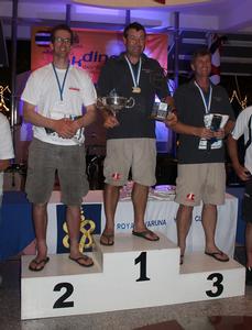 Craig, Blasse and Williams on the podium - 2013 OK Dinghy World Championship photo copyright International OK Dinghy Association - copyright http://www.okdia.org/ taken at  and featuring the  class