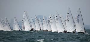 Race 5 start - 2013 OK Dinghy World Championships Day 3 photo copyright Malee Whitcraft taken at  and featuring the  class