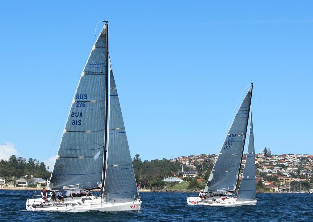 Easy Tiger III and 2Unlimited - Photo: Lulu Roseman - 2013 Melges 32 Australian Championships photo copyright Lulu Roseman taken at  and featuring the  class