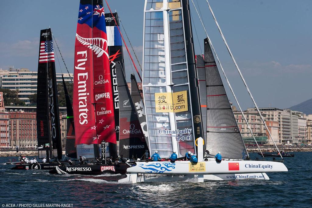 18/04/2013 - Napoli (ITA) - America's Cup World Series Naples 2013 - Race Day One photo copyright ACEA - Photo Gilles Martin-Raget http://photo.americascup.com/ taken at  and featuring the  class