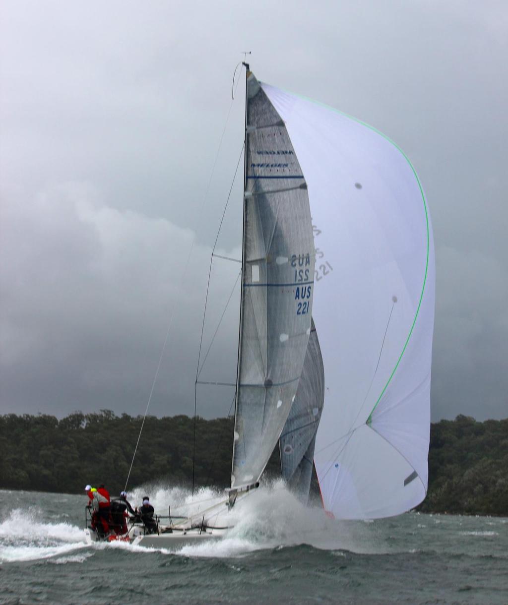 Wild conditions on Saturday, Day 2 -  Easy Tiger III - Photo: Lulu Roseman - 2013 Melges 32 Australian Championships photo copyright Lulu Roseman taken at  and featuring the  class