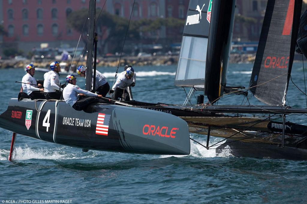 19/04/2013 - Napoli (ITA) - America's Cup World Series Naples 2013 - Race Day Two - Oracle Team USA Slingsby photo copyright ACEA - Photo Gilles Martin-Raget http://photo.americascup.com/ taken at  and featuring the  class