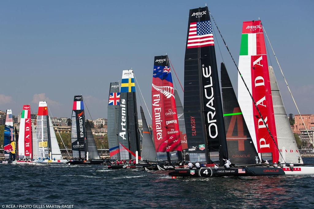 19/04/2013 - Napoli (ITA) - America's Cup World Series Naples 2013 - Race Day Two photo copyright ACEA - Photo Gilles Martin-Raget http://photo.americascup.com/ taken at  and featuring the  class