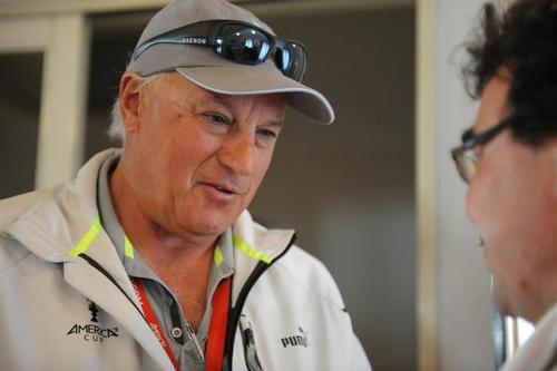 America’s Cup Regatta Director, Iain Murray, speaks to a reporter  ©  SW