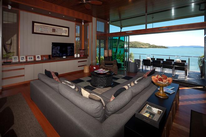 Enjoy the exquisite furnishings and waterfront outlook from Yacht Club Villa 16, Inkosi! © Kristie Kaighin http://www.whitsundayholidays.com.au