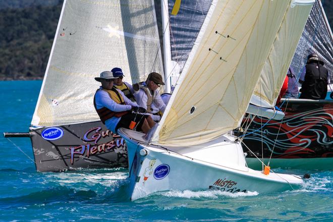 Mister Magoo and Guilty Pleasures at the head of the Sports Boat fleet in race one - Abell Point Marina Airlie Beach Race Week 2013 © Shirley Wodson